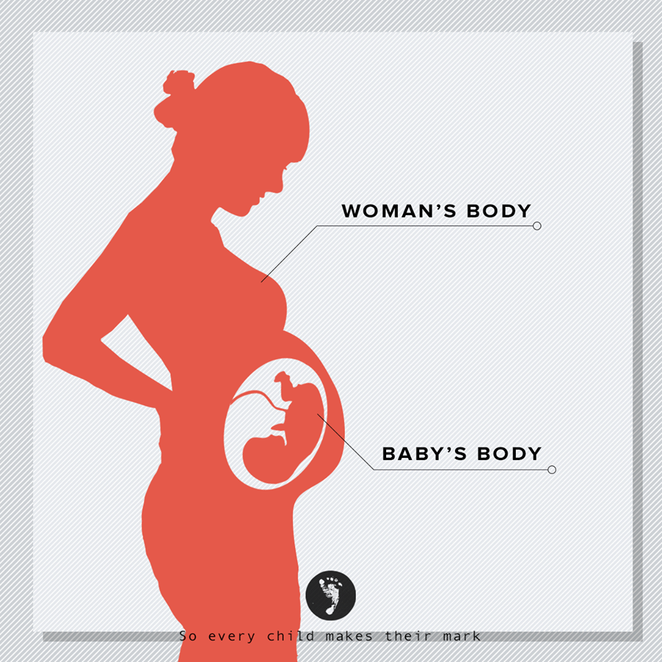 Womans Body Babys Body
