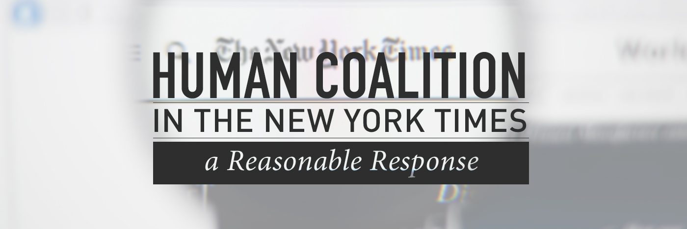 New York Times:  A Reasonable Response